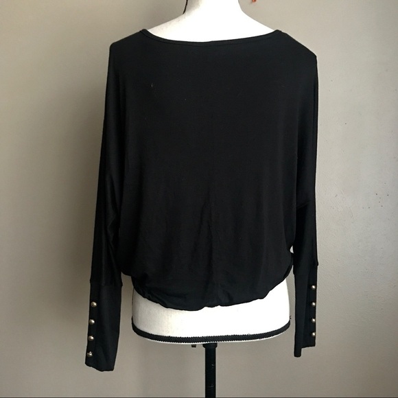 [Arden B] Black Scoop Neck Blouse - Picture 3 of 3